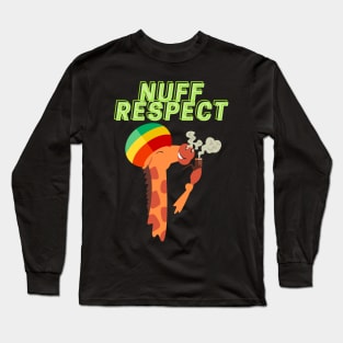 Nuff' respect giraffe Long Sleeve T-Shirt